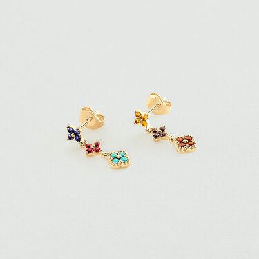 Long earrings BELOVED - Multicolor / Gold - All jewellery  | Agatha