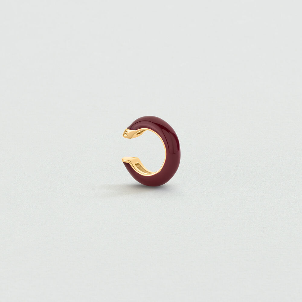 Ear cuff LEO - Burgundy / Golden - Ear cuff  | Agatha