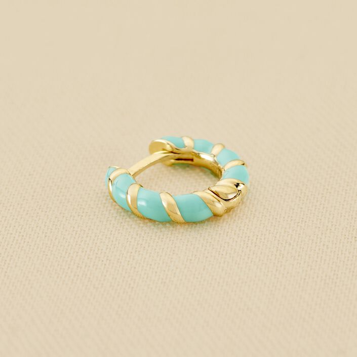 Hoop piercing MIX& MATCH - Turquoise / Gold - All jewellery  | Agatha
