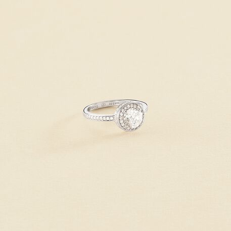 Thin ring IMPERIAL - Crystal / Silver - All jewellery  | Agatha