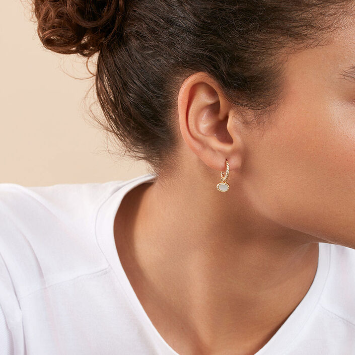 Hoops ATMA - Mother-of-pearl / pink - All jewellery  | Agatha