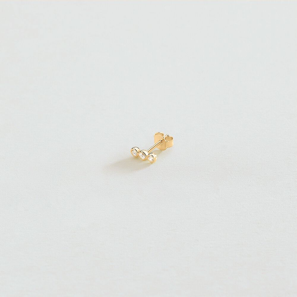 Piercing stud LEINA - Crystal / Golden - Jewellery  | Agatha