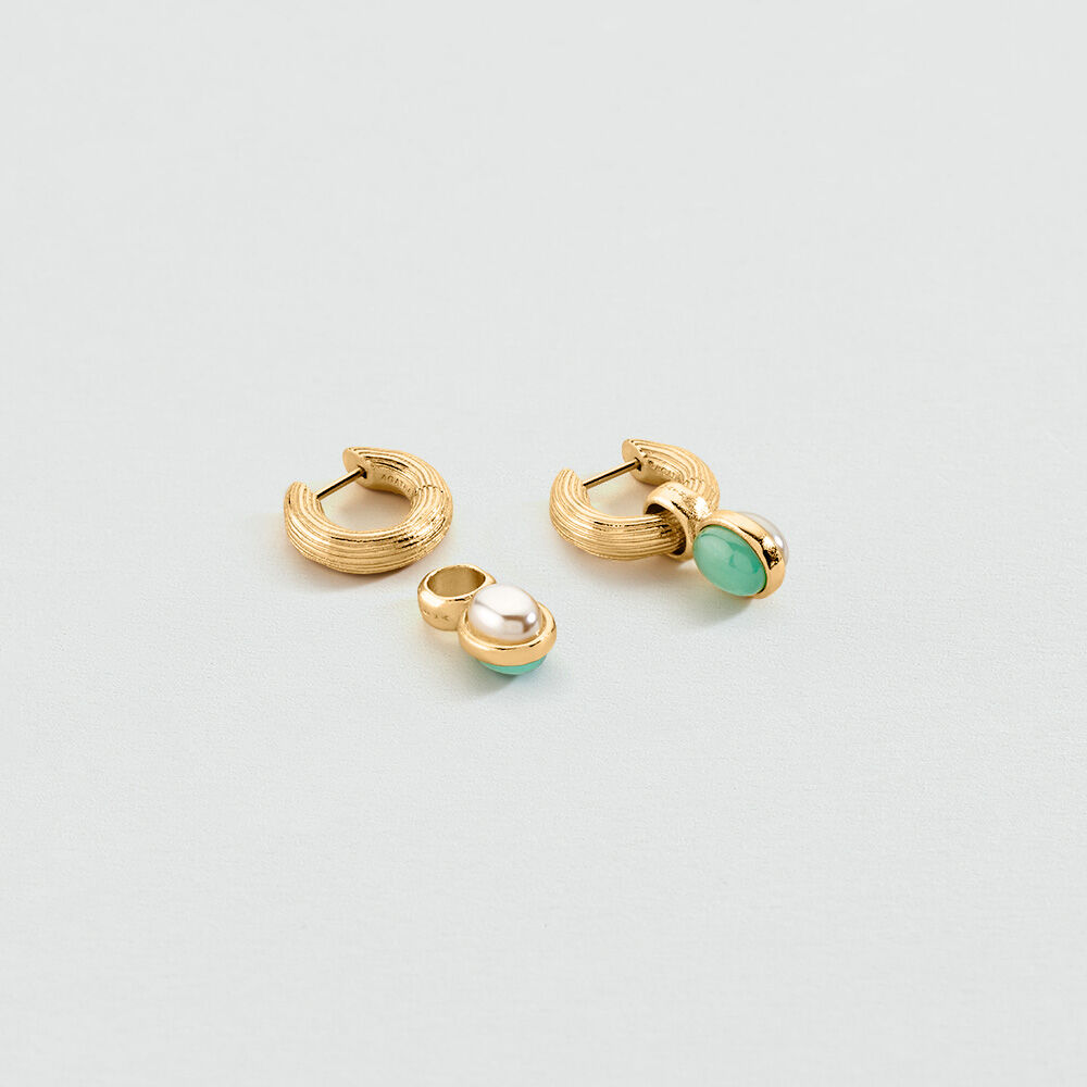 Hoops PANGEA BEADED TASSELS - Golden / Multicolor - Earrings  | Agatha