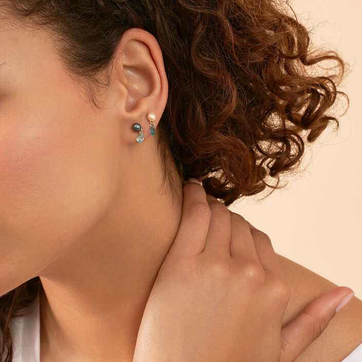 Piercing stud MIX& MATCH - Water green - All jewellery  | Agatha