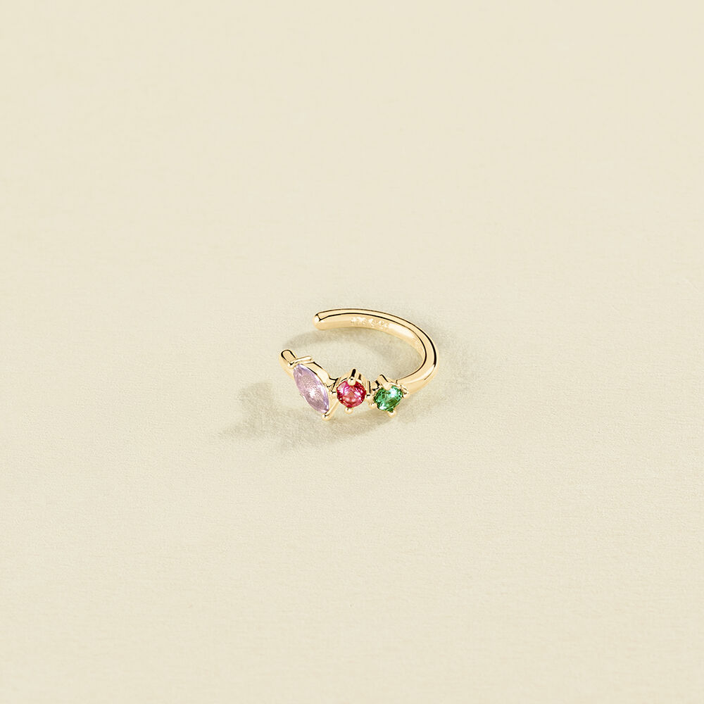Ear cuff AMAS Multicolor Gold