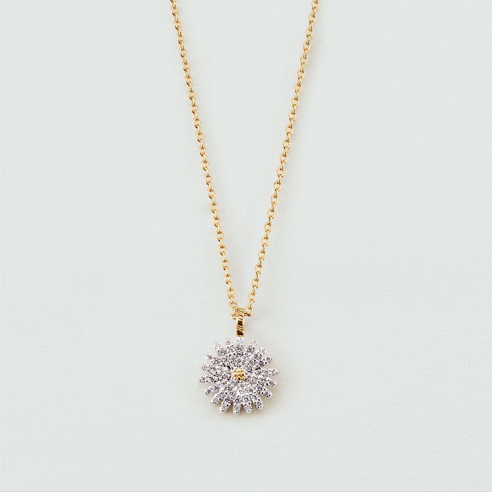 Choker necklace BLOSSOM - Crystal / Golden - Choker necklace  | Agatha