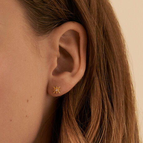 Stud earrings OURSE - Crystal / Golden - All earings  | Agatha