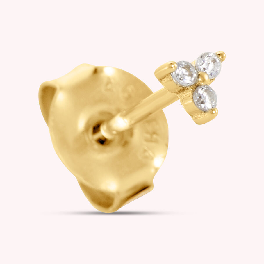 Piercing stud MINPUNTA - Crystal / Gold - All jewellery  | Agatha