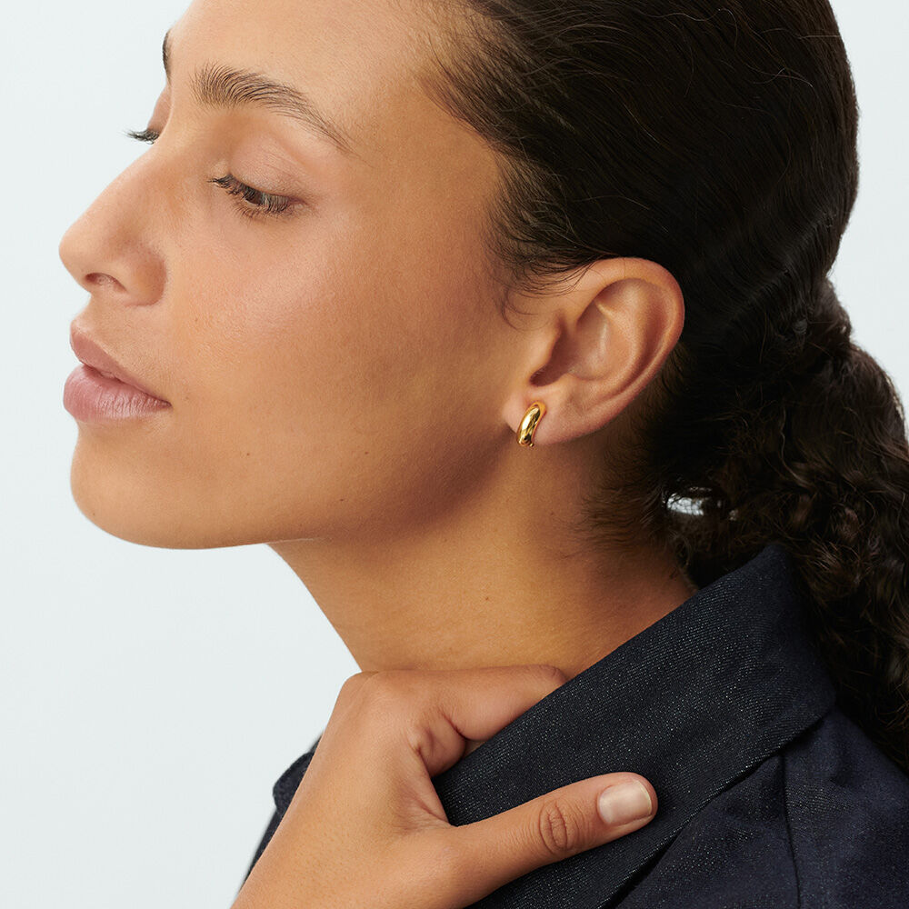 Clip earrings HOOPS - Golden - Clip earrings  | Agatha Clip earrings HOOPS - Golden - Clip earrings  | Agatha