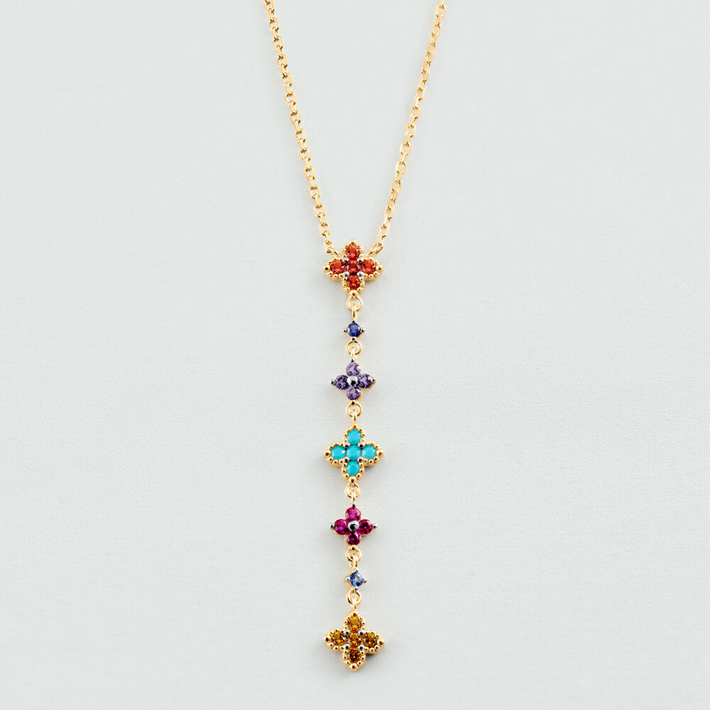 Choker necklace BELOVED - Multicolor / Gold