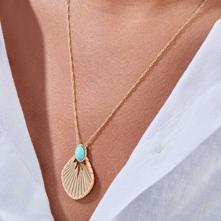 Mid-length necklace ARLEQUIN - Amazonite - All jewellery  | Agatha