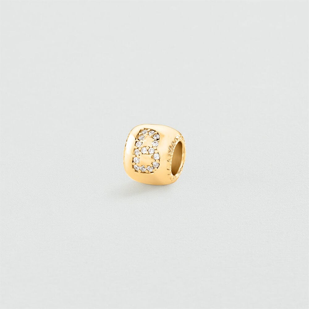 Pendant LUCKY LETTER B - Crystal / Golden - Jewellery  | Agatha