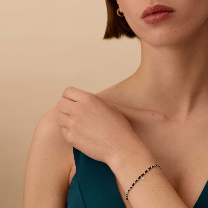 Link bracelet DIAMONDS - Aquamarine - All jewellery  | Agatha