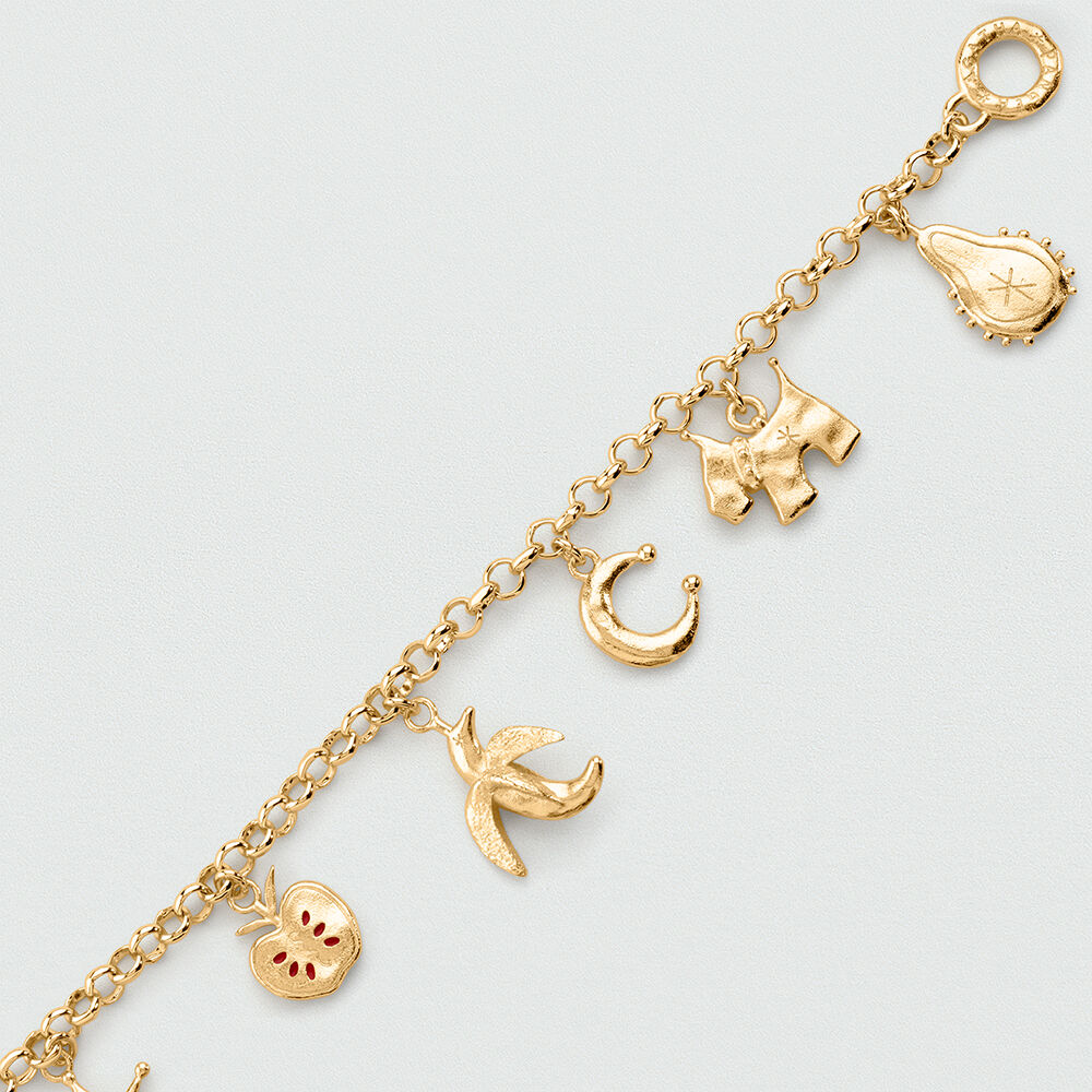 Link bracelet PANGEA - Golden - Bracelets  | Agatha