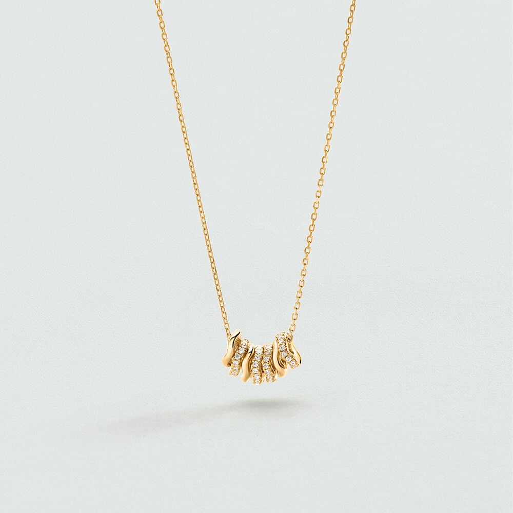 Choker necklace DAUPHINE - Crystal / Golden - Choker necklace  | Agatha