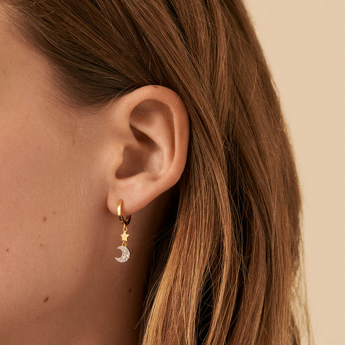 Hoops SARA - Silver / Gold - All earings  | Agatha
