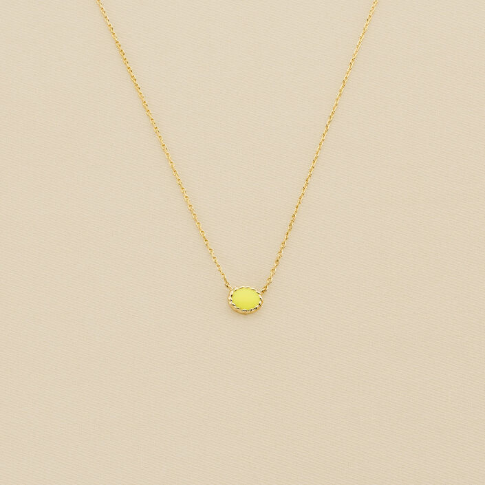 Choker necklace ATMA - Amazonite/ yellow - All jewellery  | Agatha