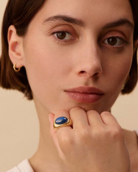 Large ring PETRA - Lapis / Gold - All jewellery  | Agatha