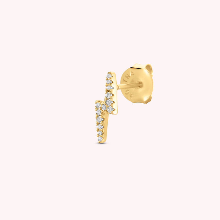Piercing stud ECLAIR - Crystal / Gold - All jewellery  | Agatha