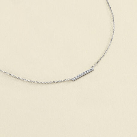 Choker necklace BARSHINE - Crystal / Silver - All jewellery  | Agatha