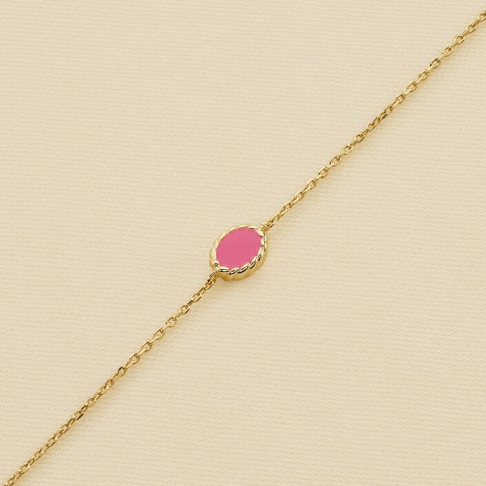 Link bracelet ATMA - Mother-of-pearl / pink - All jewellery  | Agatha