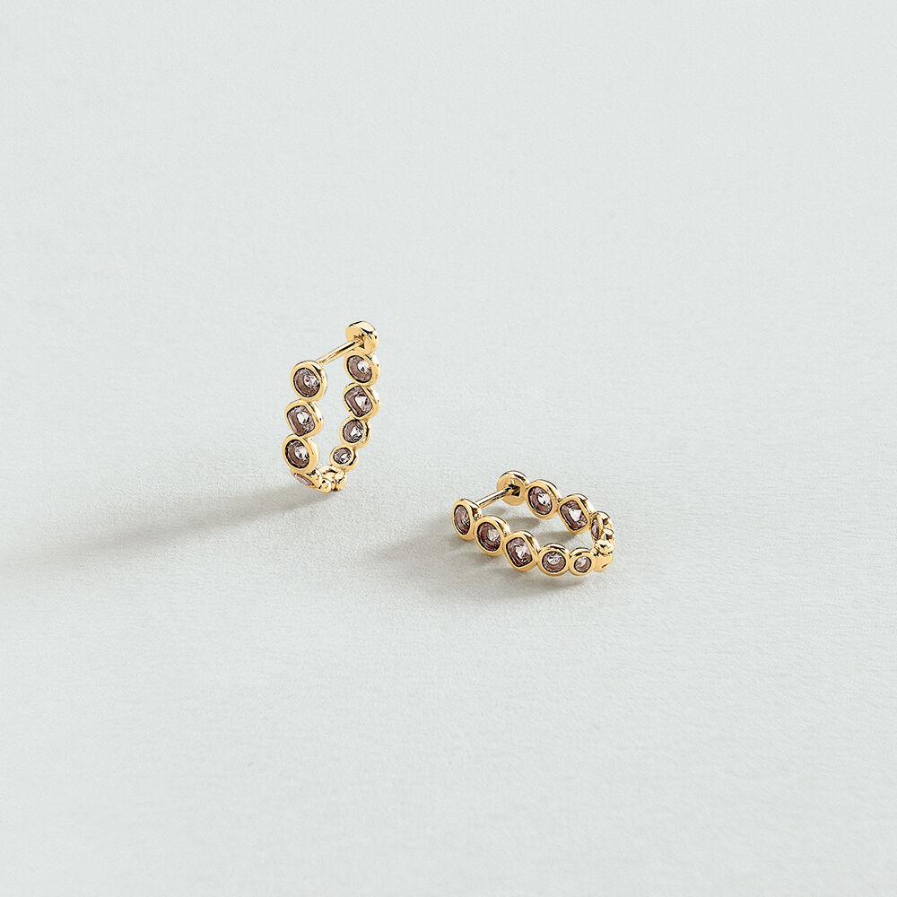Hoops ADAMAS - Grey / Gold - Earrings  | Agatha