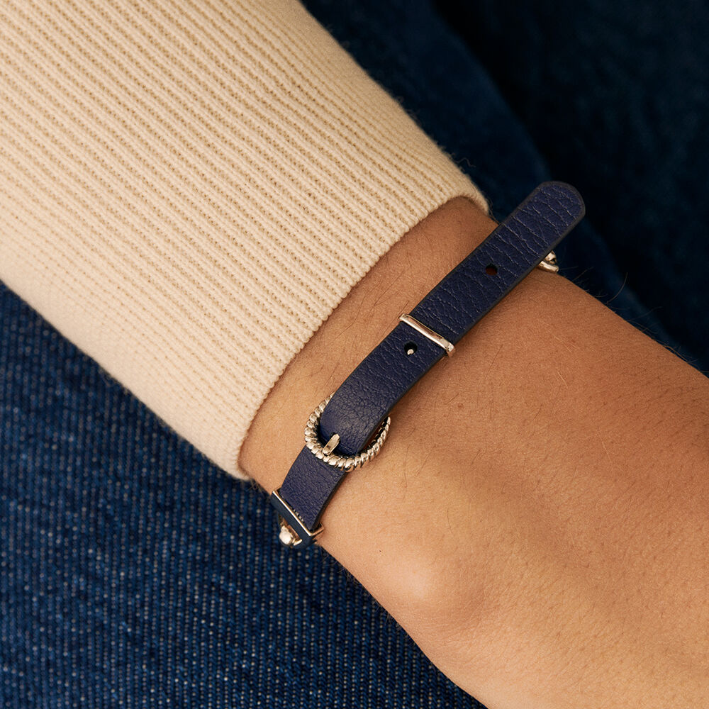 Link bracelet TWIGGY Silver Dark Blue