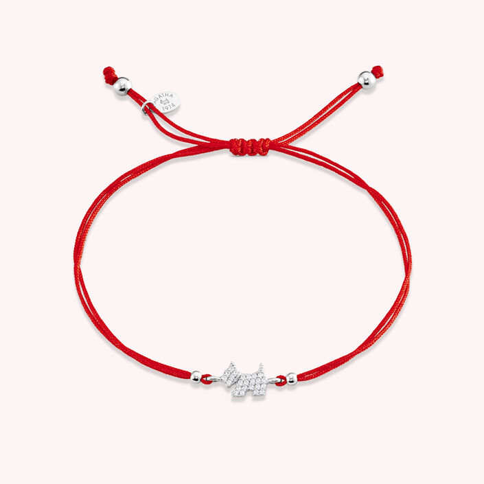 Cord bracelet PAVSCOT - Crystal / Red - All bracelets  | Agatha