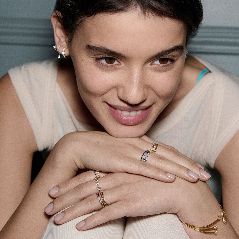 Thin ring BELOVED - Multicolor / Gold - Beloved  | Agatha