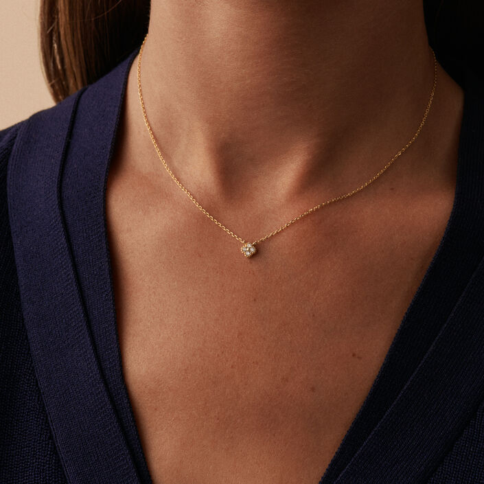 Choker necklace BELOVED - Crystal / Golden - All jewellery  | Agatha