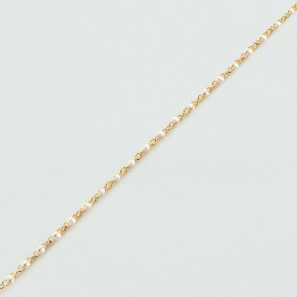 Link bracelet SMARTY - White / Gold - Bracelets  | Agatha