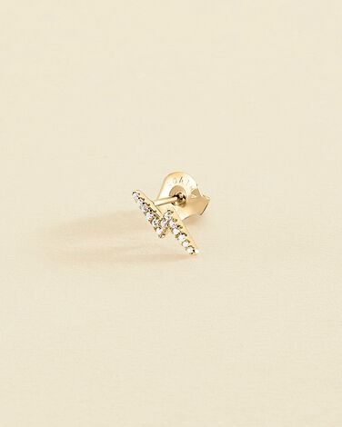 Piercing stud ECLAIR - Crystal / Golden - All jewellery  | Agatha