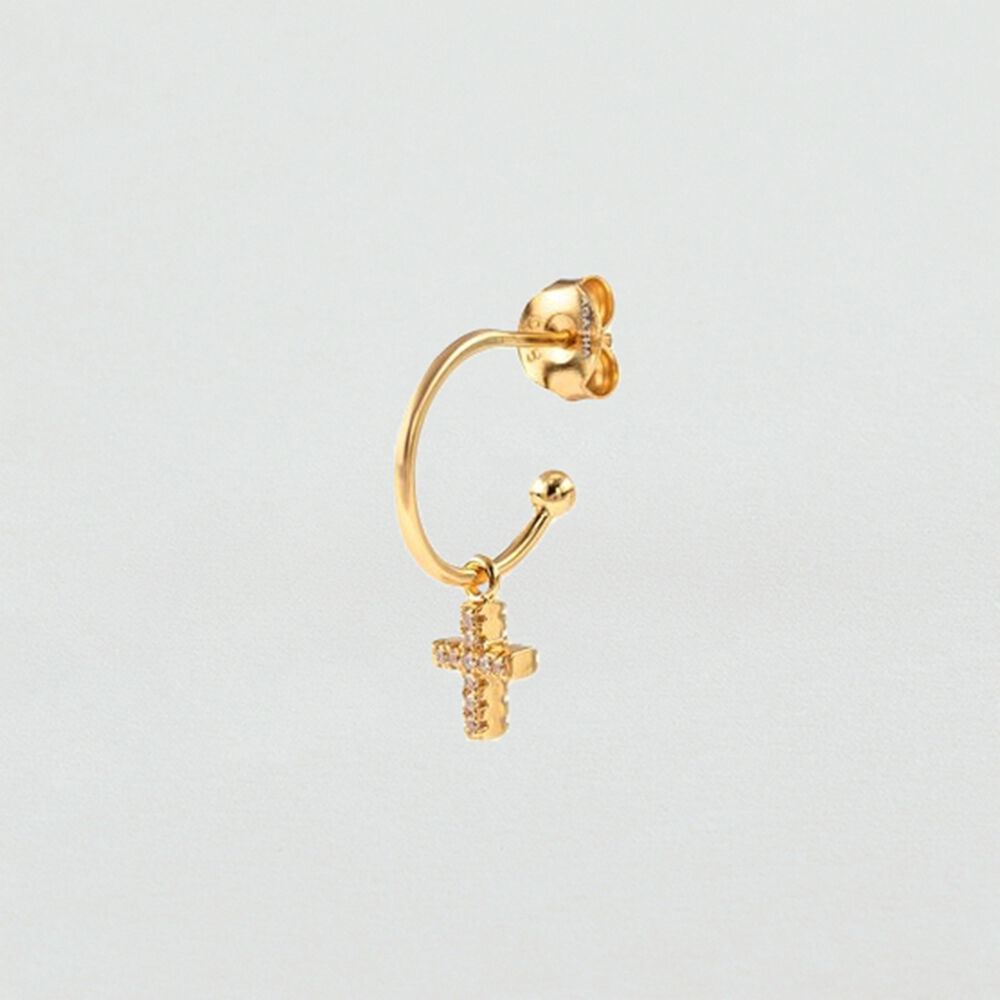 Hoop piercing CRIOCRUZ - Crystal / Golden - Hoop piercing  | Agatha