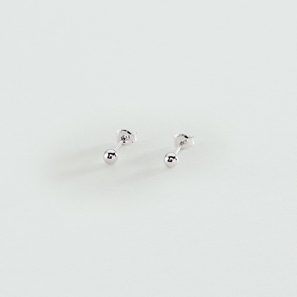 Stud earrings BOUL - Silver - Ball earrings  | Agatha