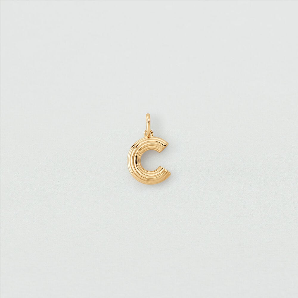 Pendant LETTER C - Golden - Jewellery  | Agatha