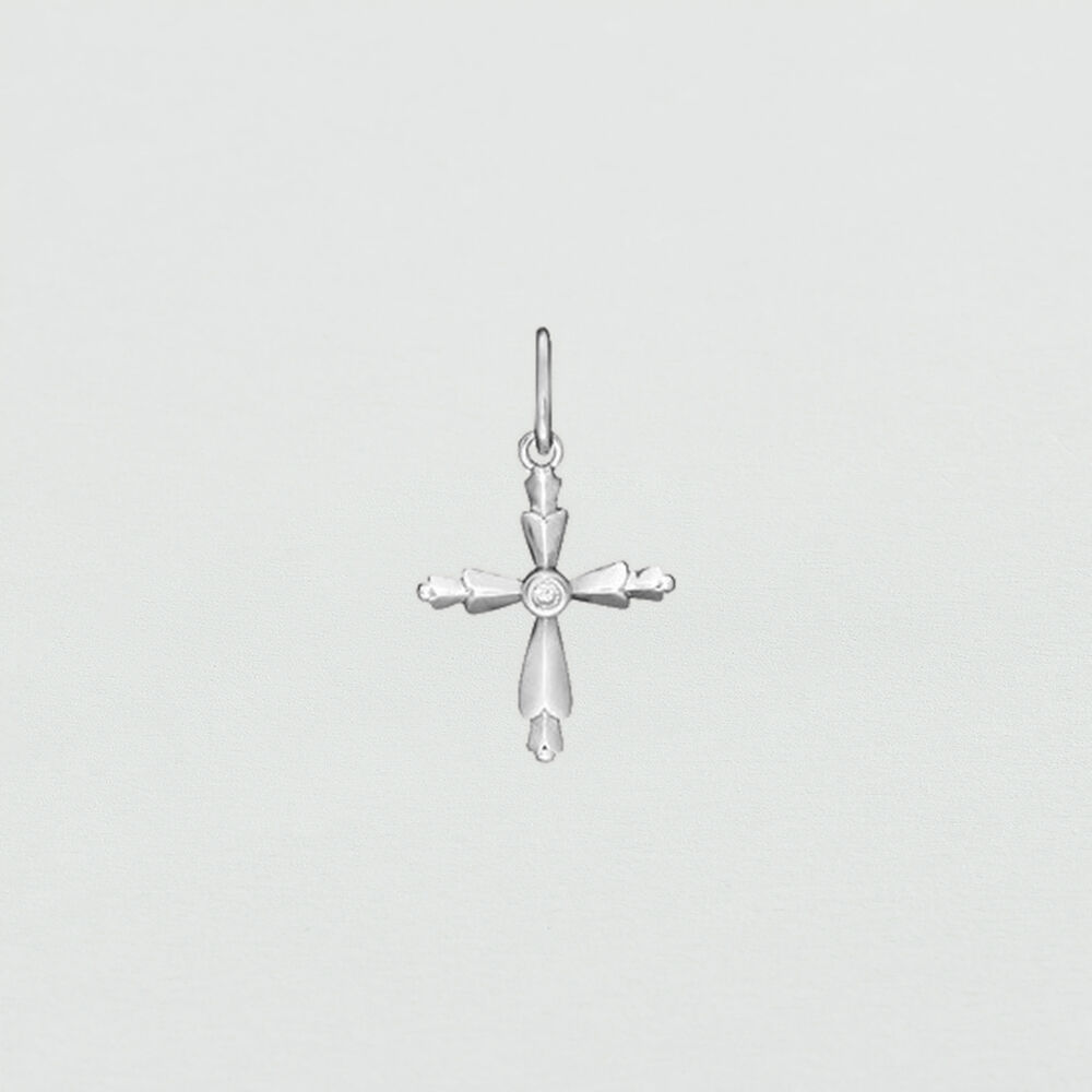 Pendant CROSS - Crystal / Silver - Outlet  | Agatha