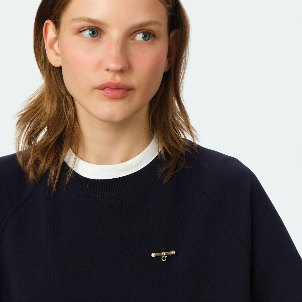 Brooch T-BAR - White / Gold - Brooches  | Agatha