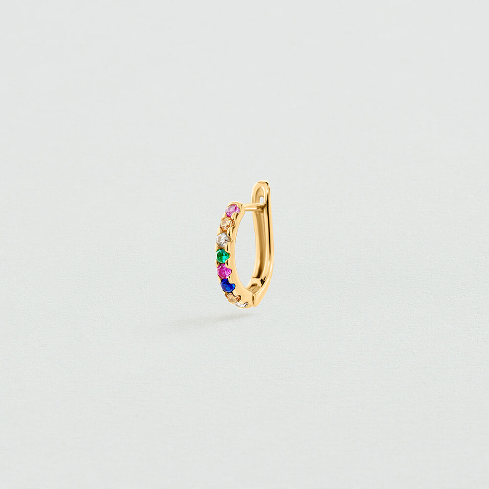 Hoops EAR6COLORFUL - Multicolor / Gold - Earrings  | Agatha