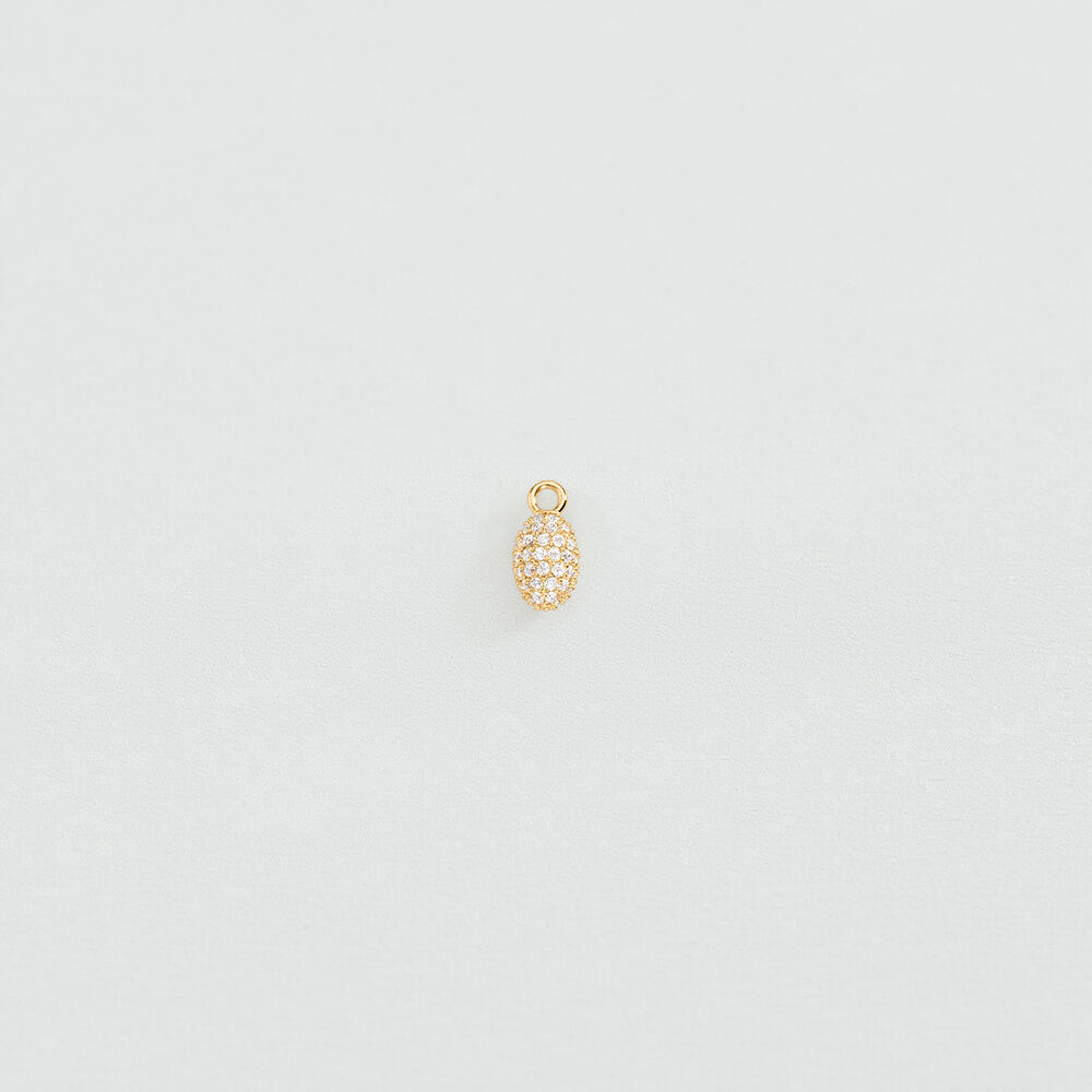 Pendant PAV&Eacute; OVAL - Crystal / Golden - New arrivals  | Agatha