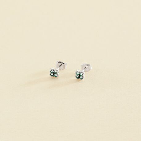 Stud earrings BELOVED - Turquoise / Silver - All jewellery  | Agatha