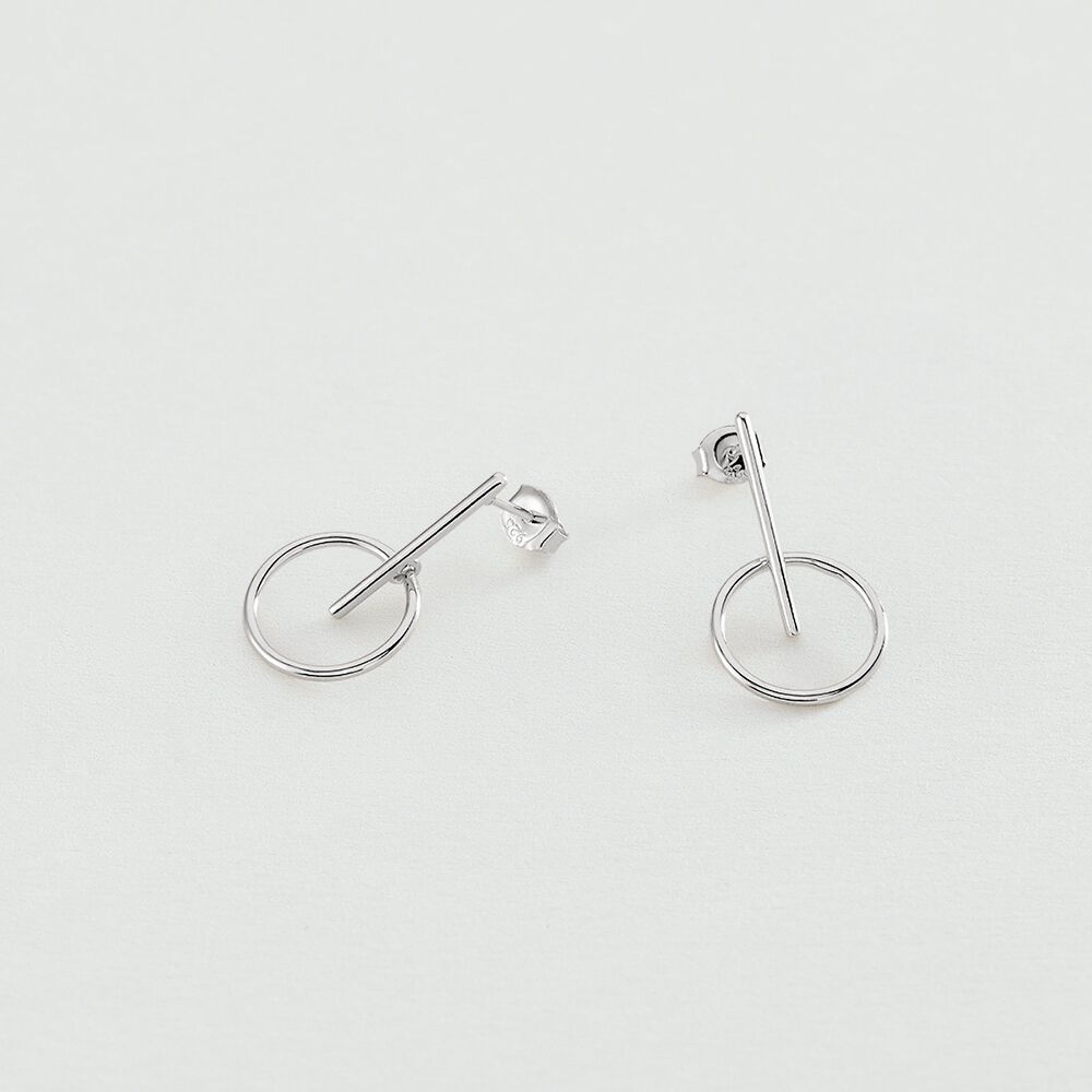 Long earrings PHILRING - Silver - Genuine silver  | Agatha