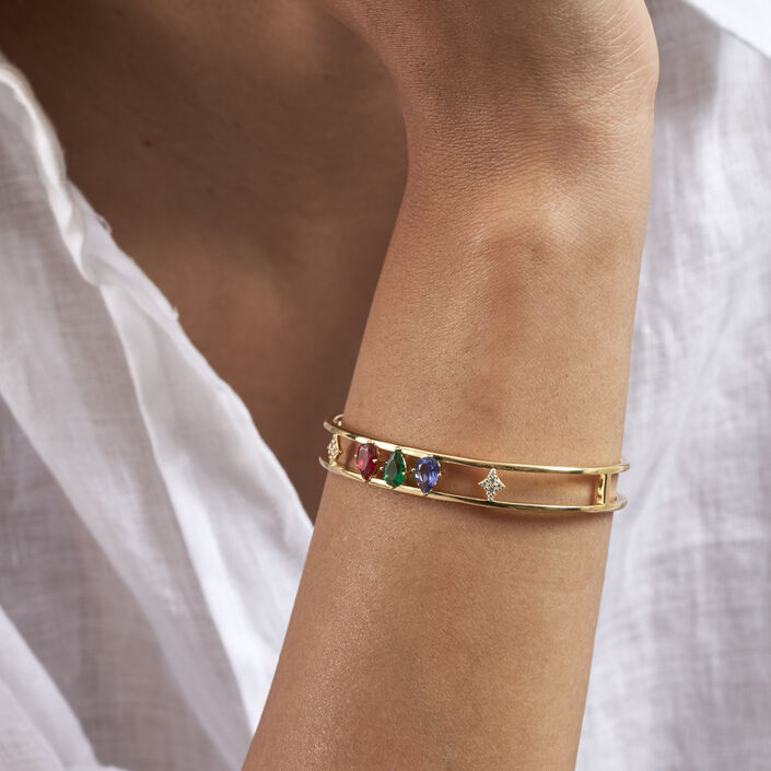 Cuff ASTRE - Multicolor / Gold - All bracelets  | Agatha