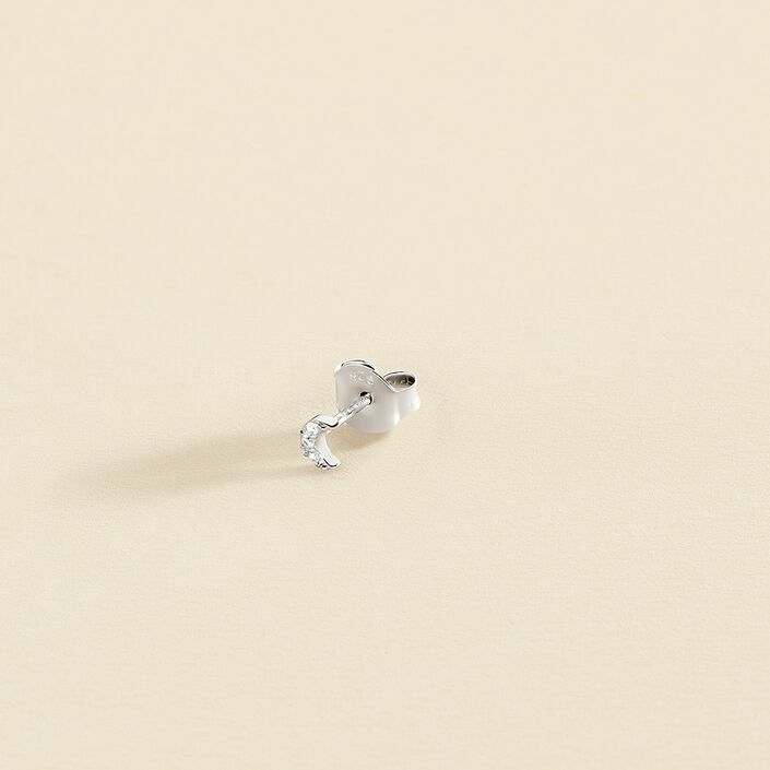 Piercing stud LUNITA - Crystal / Silver - All jewellery  | Agatha