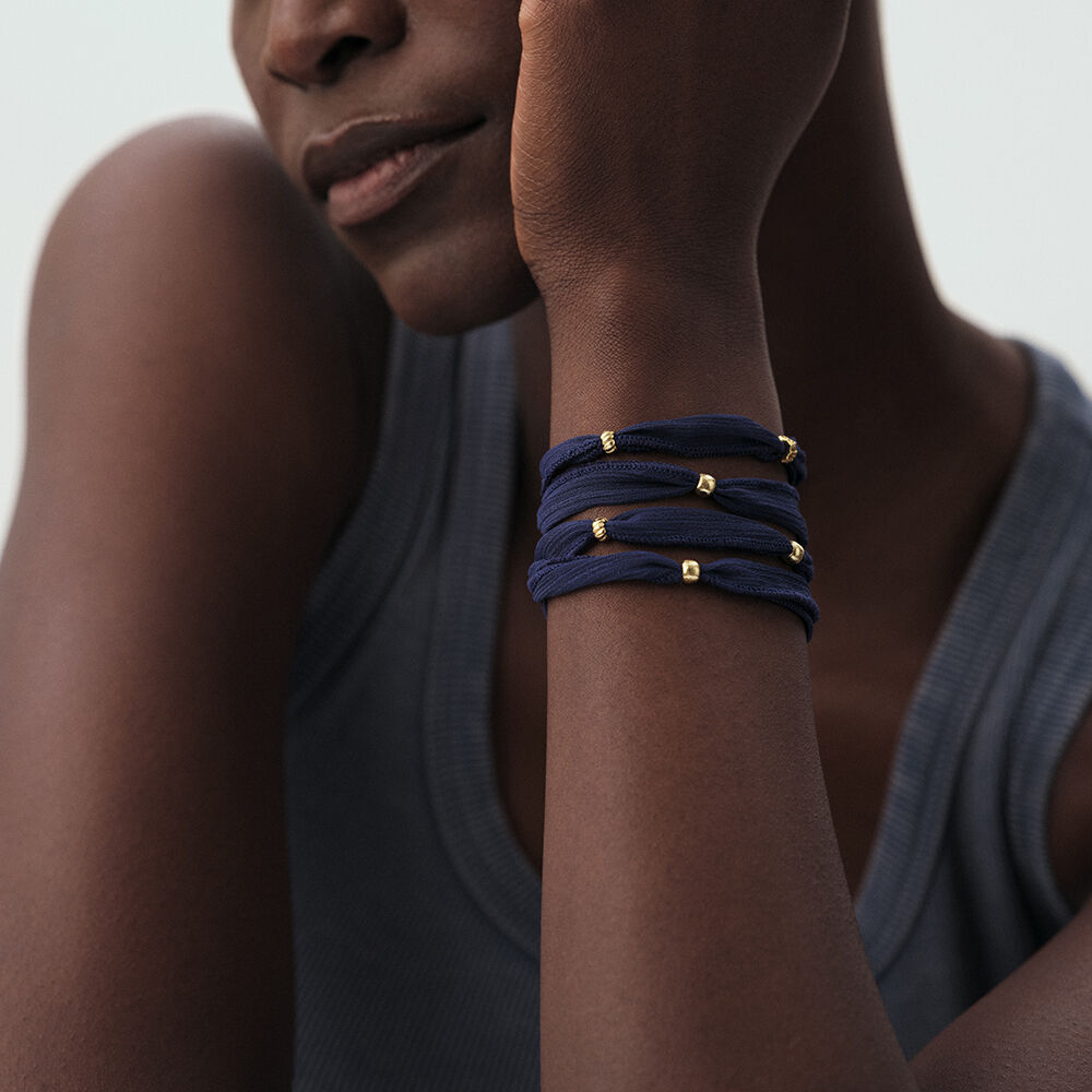 Cord bracelet ILIOS - Navy Blue - Bracelets  | Agatha