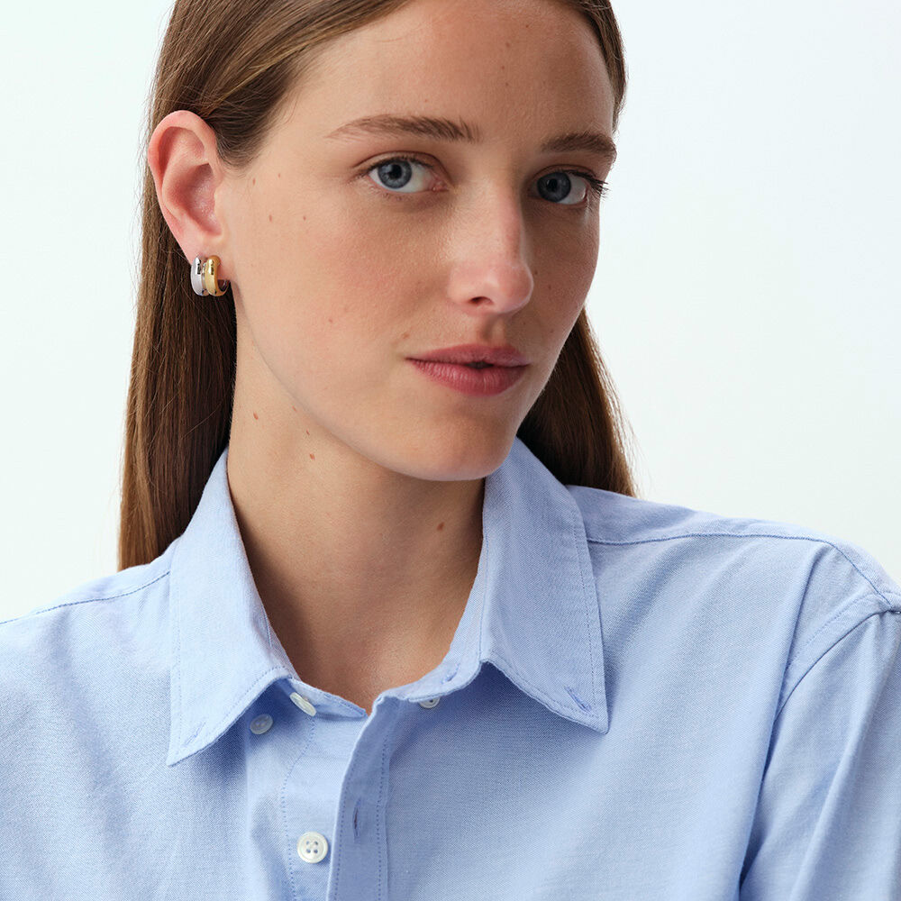 Hoops RUE DE SEINE - Silver / Gold - Genuine silver  | Agatha