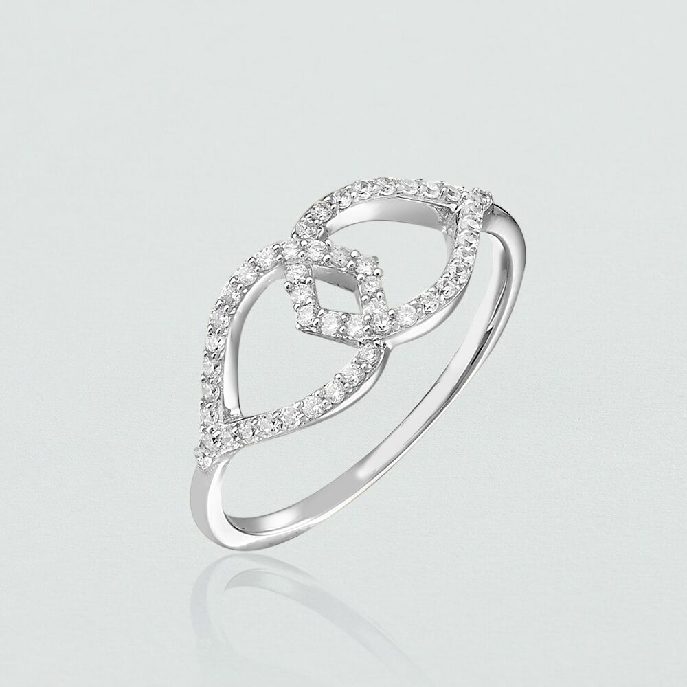 Thin ring LARMA - Crystal / Silver - Rings  | Agatha