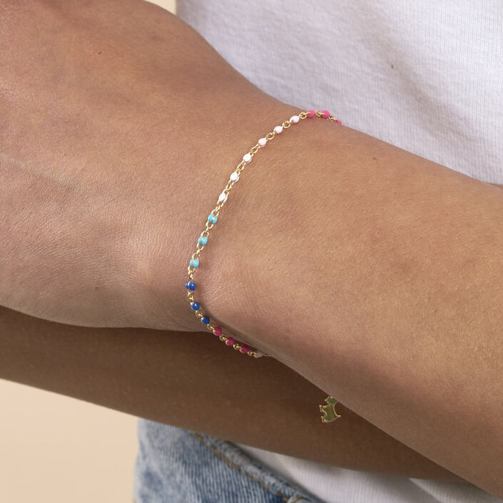Link bracelet SMARTY - Blue / Pink - All bracelets  | Agatha