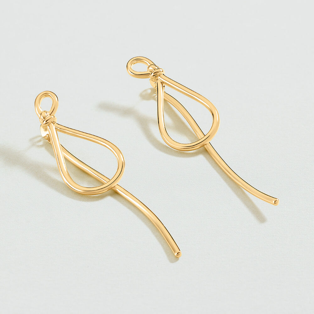 Long earrings MAUDE - Golden - Earrings  | Agatha