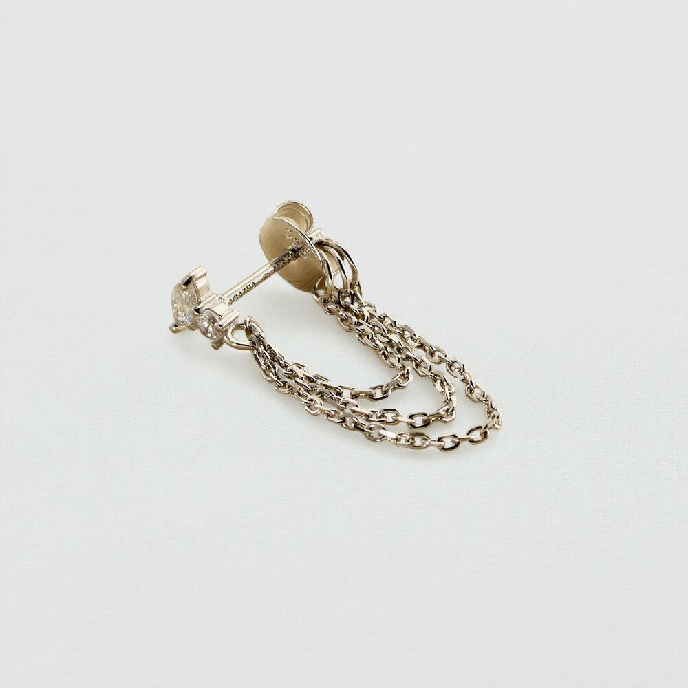 Hoop piercing AMAS - Crystal / Silver - Hoop piercing  | Agatha