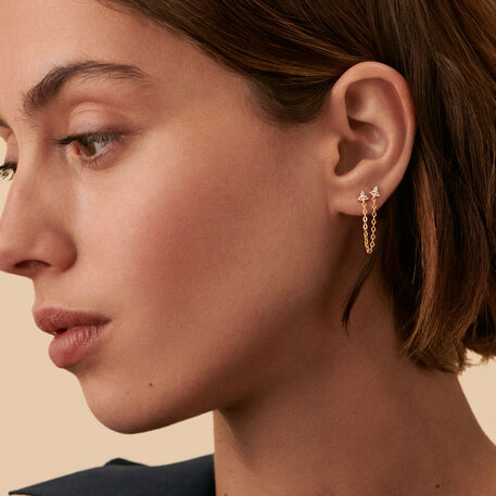Piercing stud BONISIMO - Crystal / Golden - All jewellery  | Agatha